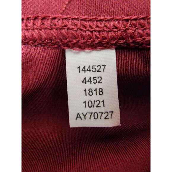 NEW Yogalicious Lux High Rise Ankle Leggings Size S Red Burnt Cranberry Stretch - Picture 7 of 12
